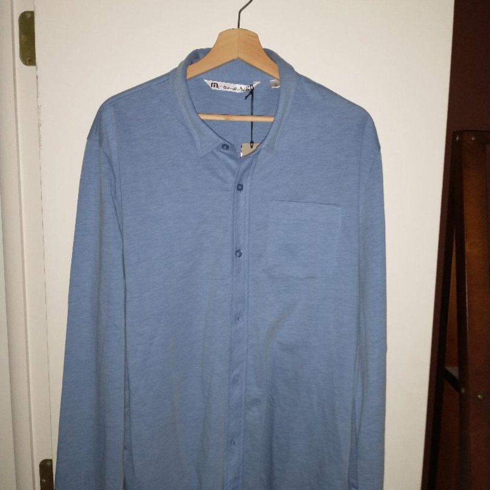 Travis Mathew New Men's Soft Blue XL LS Shirt